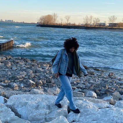 Dana Buckhoy, artist behind New Growth Art, on the Chicago lakefront